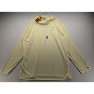 NWT Carhartt Men's Force Sun Defender Relaxed Logo Hoodie in Yellow size XL